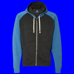 Triblend Raglan Full-Zip Hooded Sweatshirt