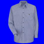 Mini-Plaid Uniform Long Sleeve Shirt