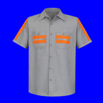 Men's Enhanced Visibility Industrial Work Shirt