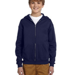 Youth 8 oz., 50/50 NuBlend® Fleece Full-Zip Hood