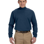 Sueded Cotton Jersey Mock Turtleneck