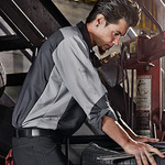 Men's Long Sleeve Automotive Crew Shirt