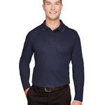 Men's Tall CrownLux Performance® Plaited Long Sleeve Polo