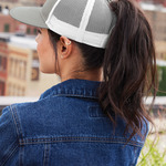 Snapback Ponytail Trucker Cap