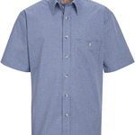 Mini-Plaid Uniform Short Sleeve Shirt