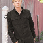 Long Sleeve Solid Flannel Shirt