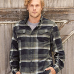 Snap Front Long Sleeve Plaid Flannel Shirt