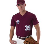 Youth Baseball Two Button Henley Jersey
