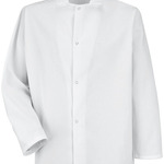 Men's Gripper-Front Short Butcher Coat