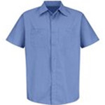 Industrial Stripe Short Sleeve Work Shirt - Tall Sizes