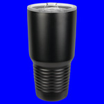 30 OZ FULL BLACK TUMBLER W/ SLIDER