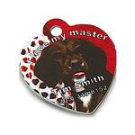 UNISUB HEART PET TAG 1.25"
